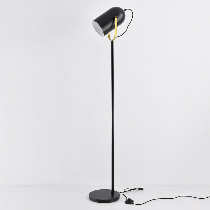 Industriële vloerlamp zwart - Oslo