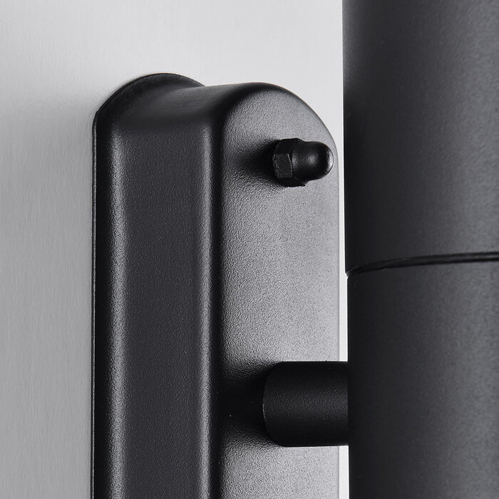 Rond wandlamp zwart Olivia - 2-lichts