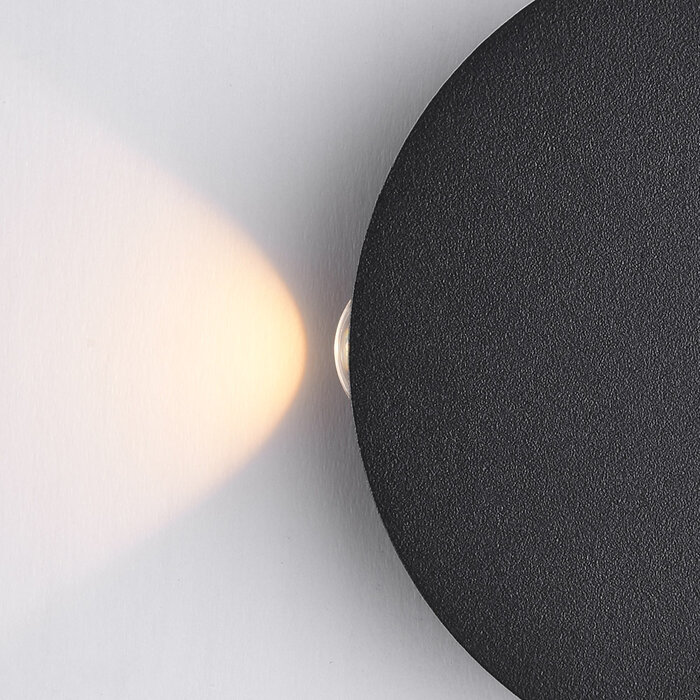 Industriële wandlamp Marine - zwart