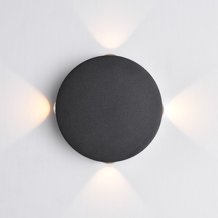 Industriële wandlamp Marine - zwart