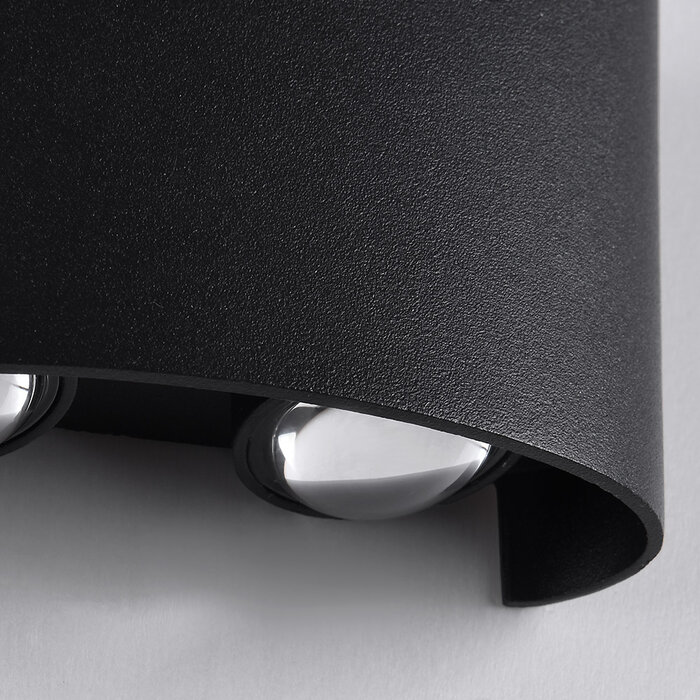 Moderne buitenwandlamp Delft - zwart