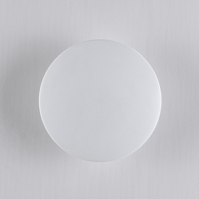 Ronde buitenwandlamp Moon - wit