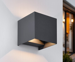 Moderne muurlamp buiten Oliver - antraciet (prijs per stuk)