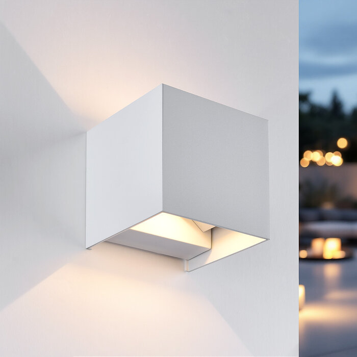 Moderne muurlamp buiten Oliver - wit