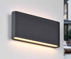 Design wandlamp Tommy 2-lichts - antraciet