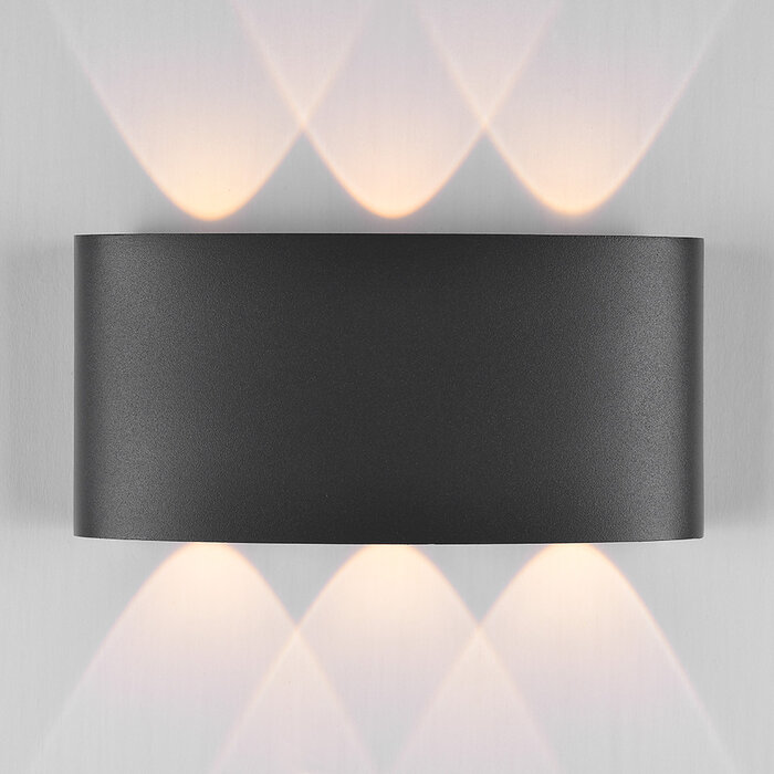 Design wandlamp buiten Sena 6 x 1W- antraciet