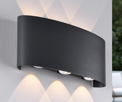Design wandlamp buiten Sena 6 x 1W - antraciet