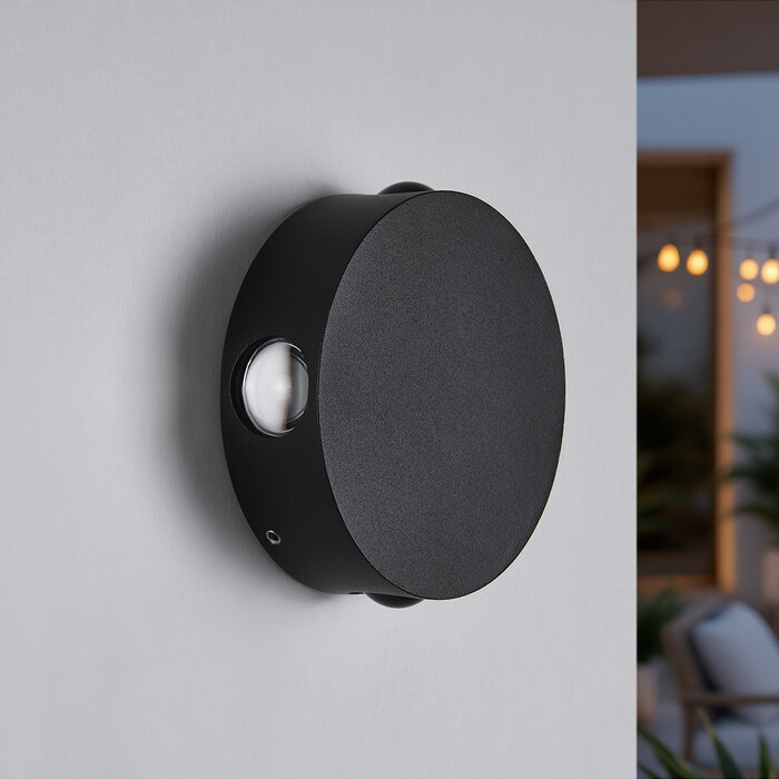 Industriële wandlamp Marine - zwart