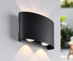 Moderne buitenwandlamp Delft - zwart