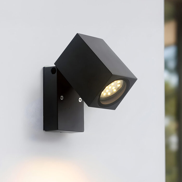 Verstelbare buitenwandlamp Sven - zwart