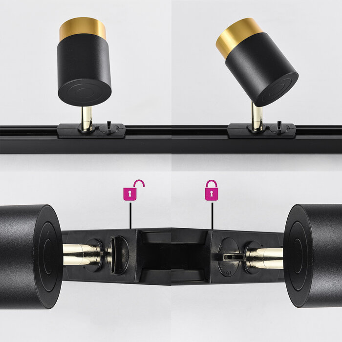 Single-phase track spotlight Lexi - Gold