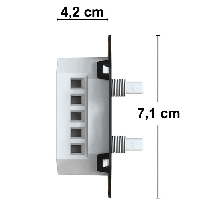 Duo muurdimmer, inbouw 2 x 0-200W