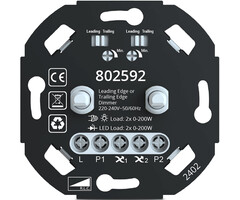 Duo wall dimmer, built-in