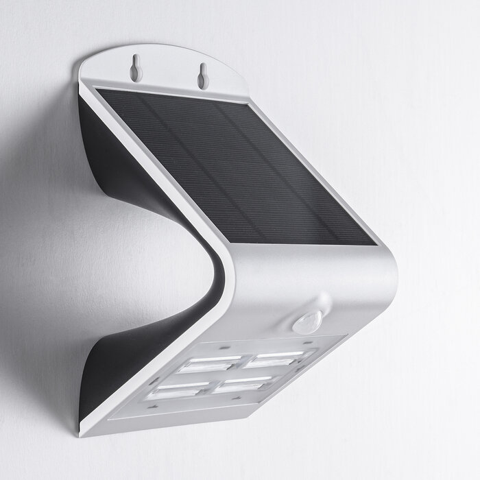 Solar buitenwandlamp Single Conan 3,2W met sensor - wit