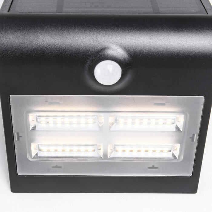 Solar-Wandleuchte Single Conan 2,3W mit Sensor - schwarz