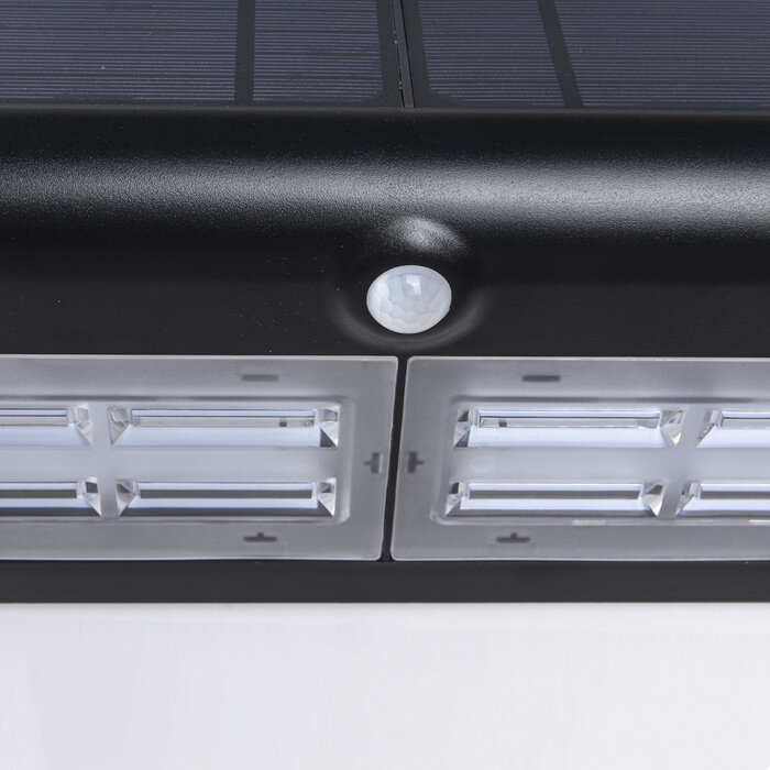 Solar wandlamp Double Conan 6.8W met sensor - zwart
