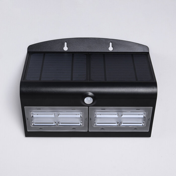 Solar wandlamp Double Conan 6.8W met sensor - zwart