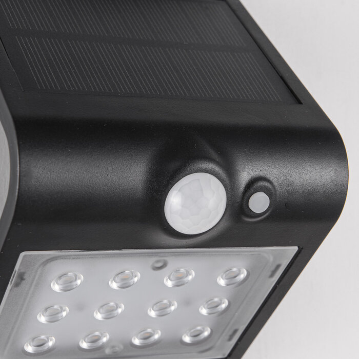 Solar wandlamp Alien 1,5W met sensor - zwart