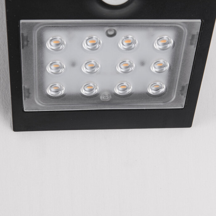 Solar wandlamp Alien 1,5W met sensor - zwart