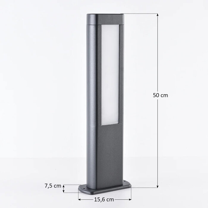 Industriële staande buitenlamp Stein - antraciet