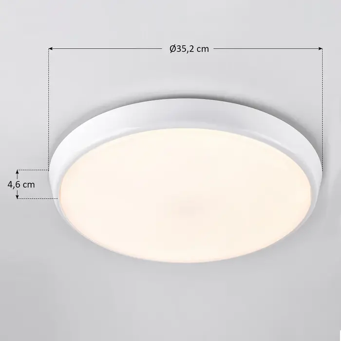 Plafonnière wit Ø35,2 cm met CCT switch en sensor - 3000K/4000K/6000K