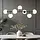 Design hanglamp zwart frame en melkwit glas - Hepta