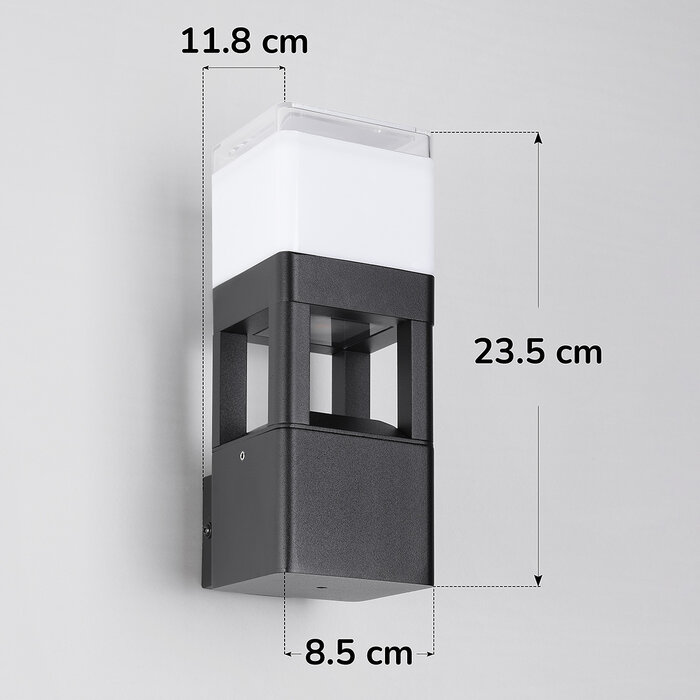 Industriële buitenwandlamp Terry - zwart