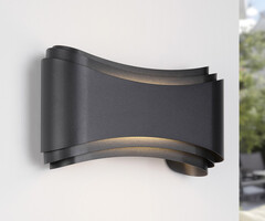 Moderne buitenwandlamp zwart - Ann