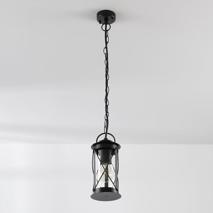 Industriële hanglamp buiten Jayce - zwart