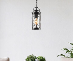 Industriële hanglamp buiten Jayce - zwart