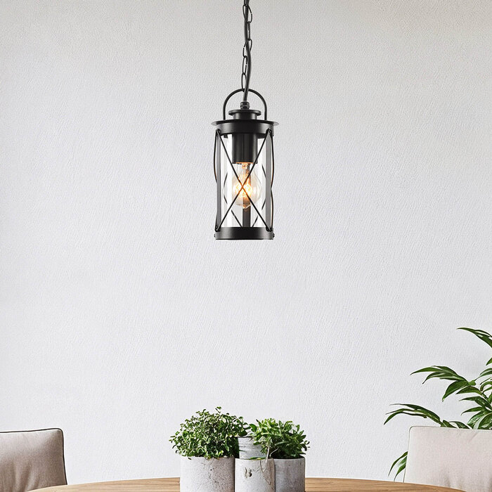 Industriële hanglamp buiten Jayce - zwart