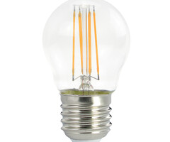E27 LED lamp, transparant glas, Ø45mm, 4.5W, 2700K, 3-staps dimbaar