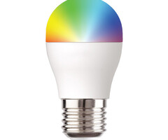 Slimme wifi E27 LED lamp, Ø45mm, 4.9W, RGB, dimbaar
