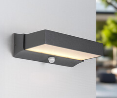 Wandlamp buiten Onyx met sensor - antraciet