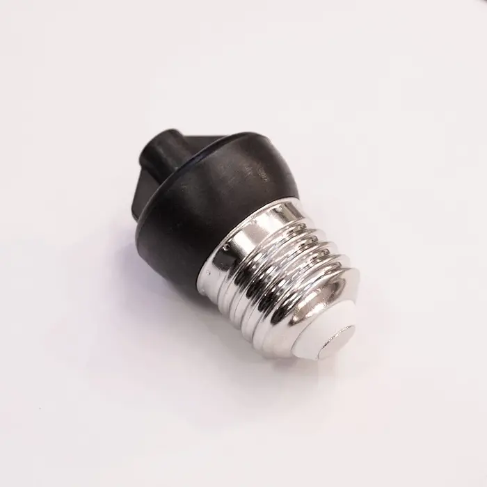 Zwarte E27 afdekfitting voor prikkabels