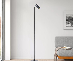 Moderne staande lamp in mat zwart - Warren