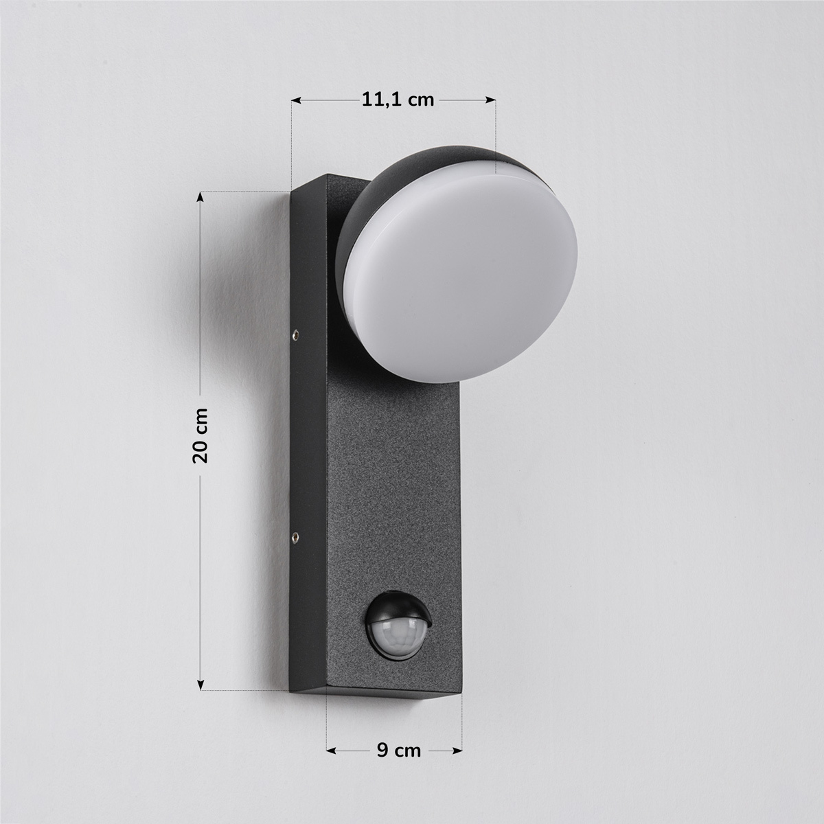 Industriële buiten muurlamp Sil met sensor - IP54