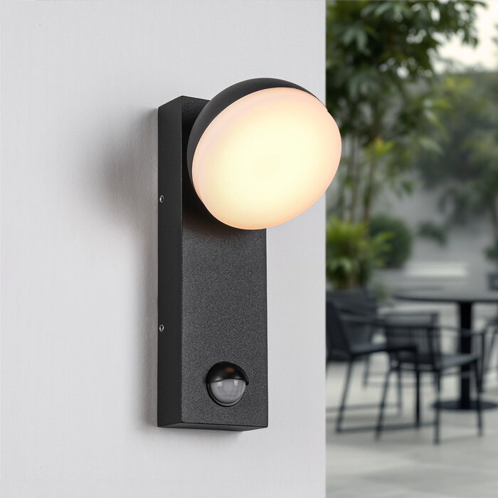 Industriële buiten muurlamp Sil met sensor - IP54
