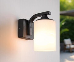 Landelijke wandlamp buiten Elmi - mat zwart