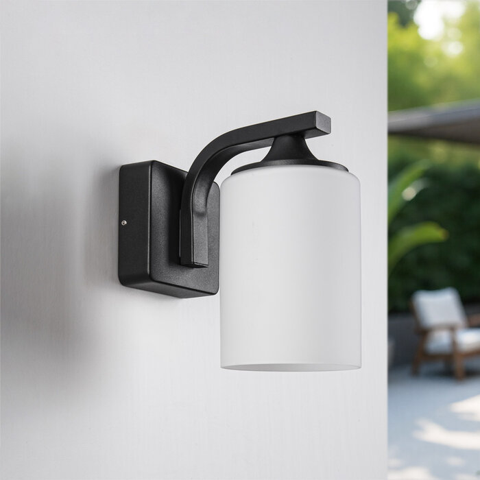 Landelijke wandlamp buiten Elmi - mat zwart