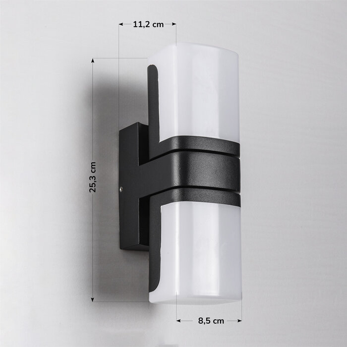Verstelbare wandlamp Bobby - zwart