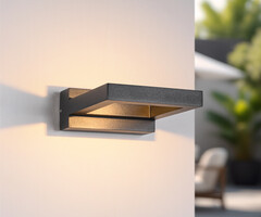 Zwarte design wandlamp Vince - IP54