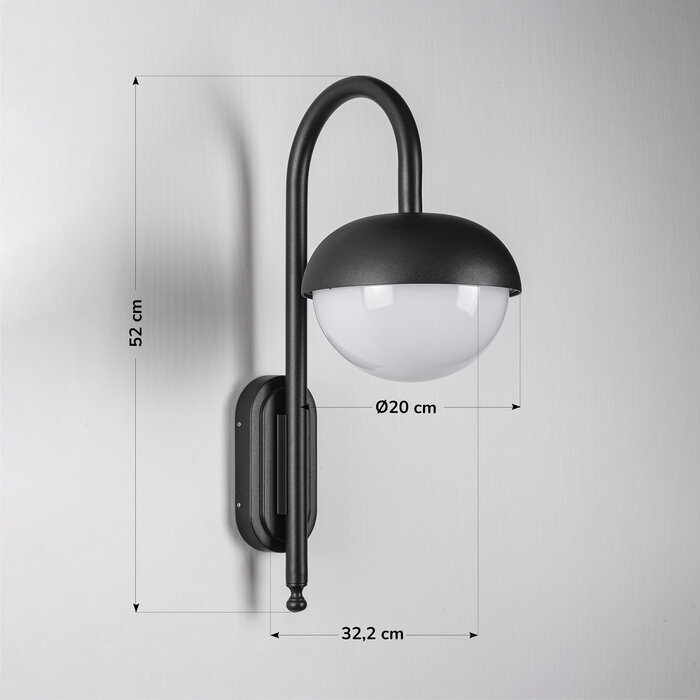 Landelijke wandlamp buiten Liza - mat zwart