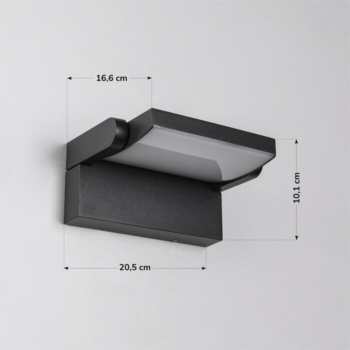 Verstelbare wandlamp Berlin - zwart