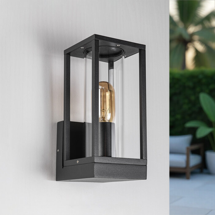 Industriële wandlamp Judy - zwart