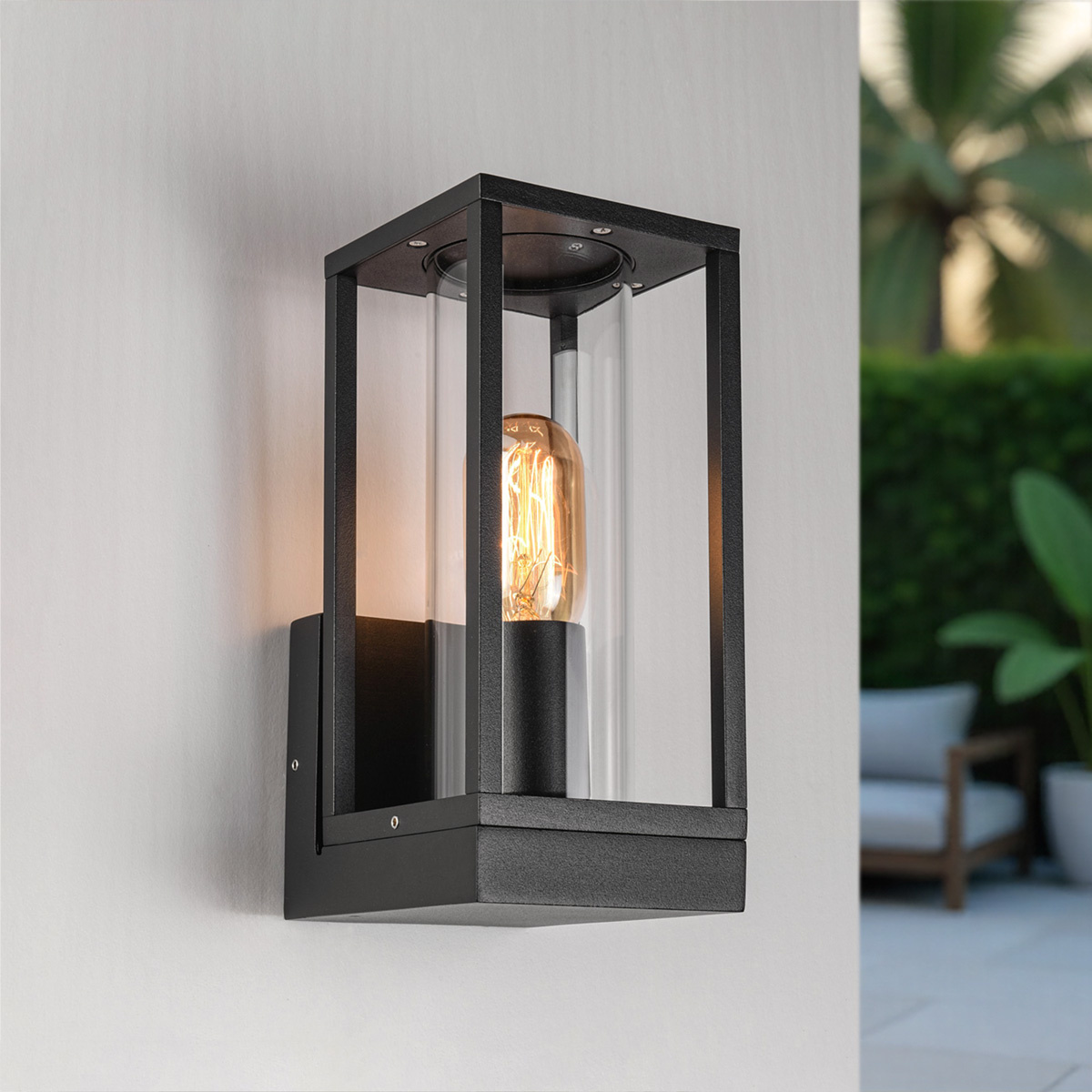 Industriële wandlamp Judy - zwart