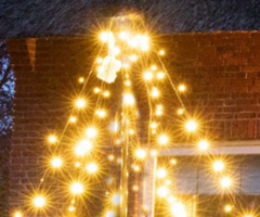 Kerstboom voor buiten met vlaggenmast