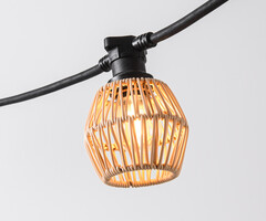 Prikkabel kap in lichte rotanlook (returns not accepted)