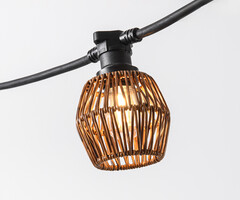 Prikkabel kap in donkere rotanlook