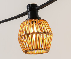 Prikkabel kap in lichte rotanlook (returns not accepted)